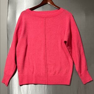 LOFT Vibrant Pink Crew Neck Sweater